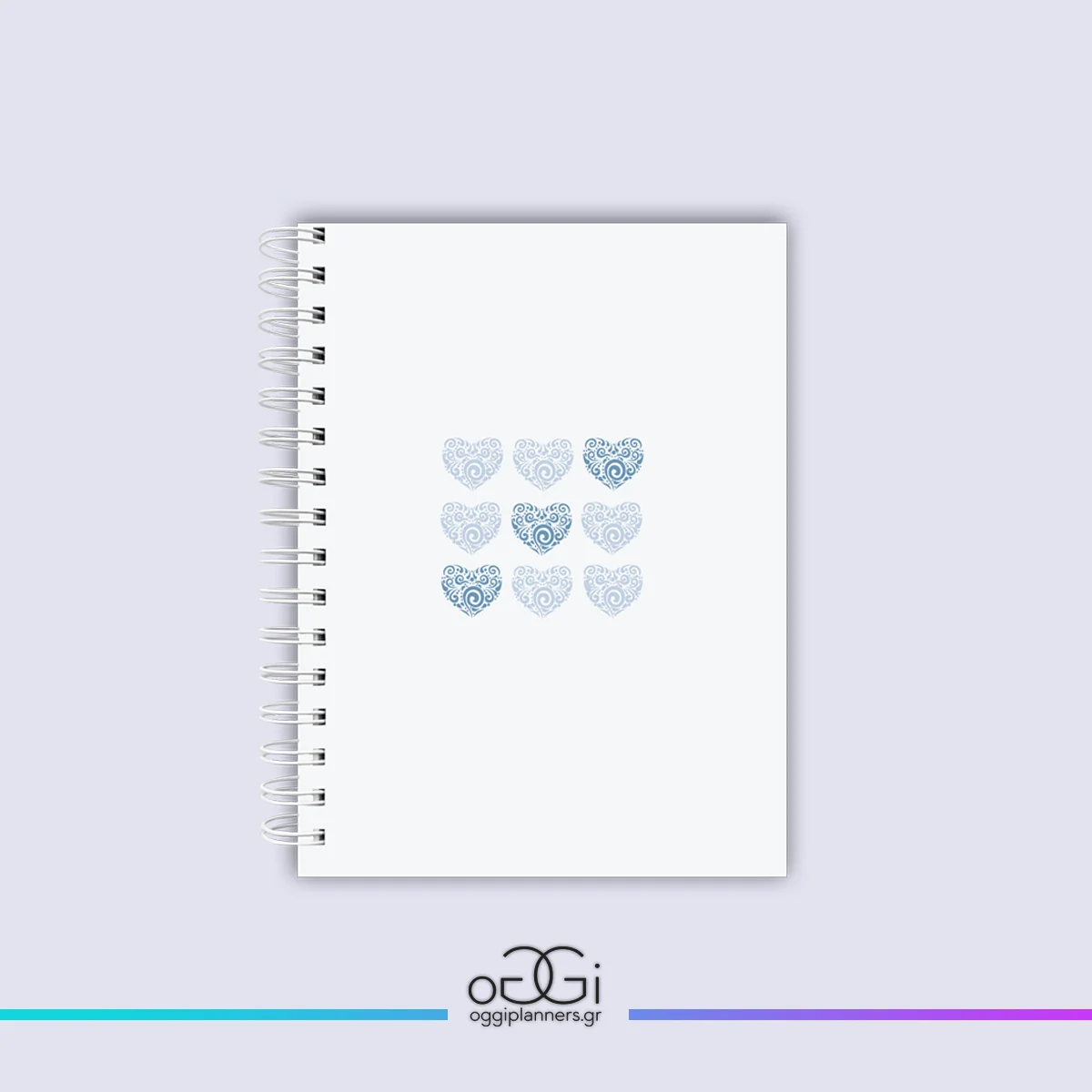 Ημερήσιο Ημερολόγιο "Blue Heart" | Χειροποίητο Planner Καθημερινής Οργάνωσης