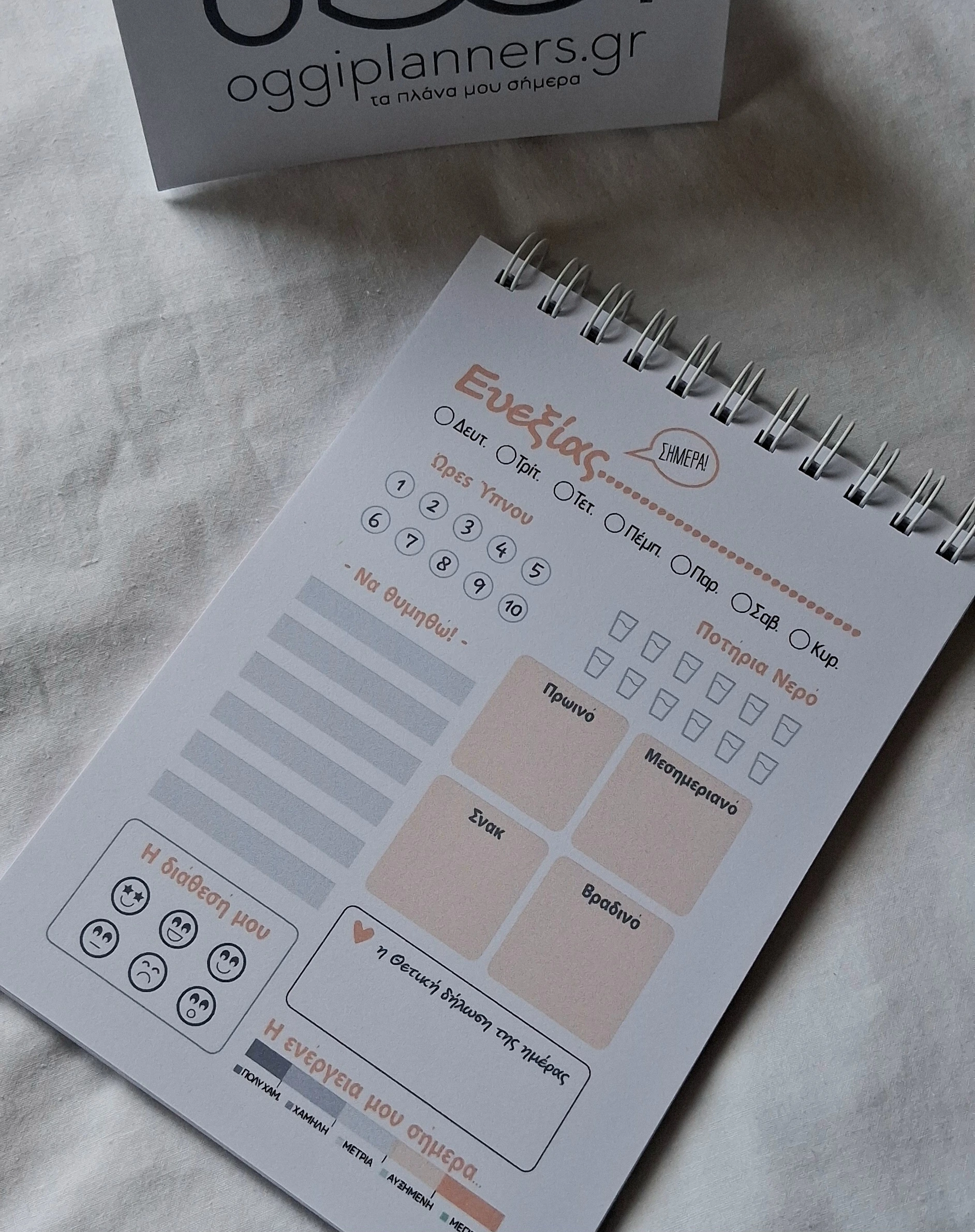 A5 Πλάνο Ευεξίας – Παρατήρηση & Φροντίδα | Pale Pink - Image 4