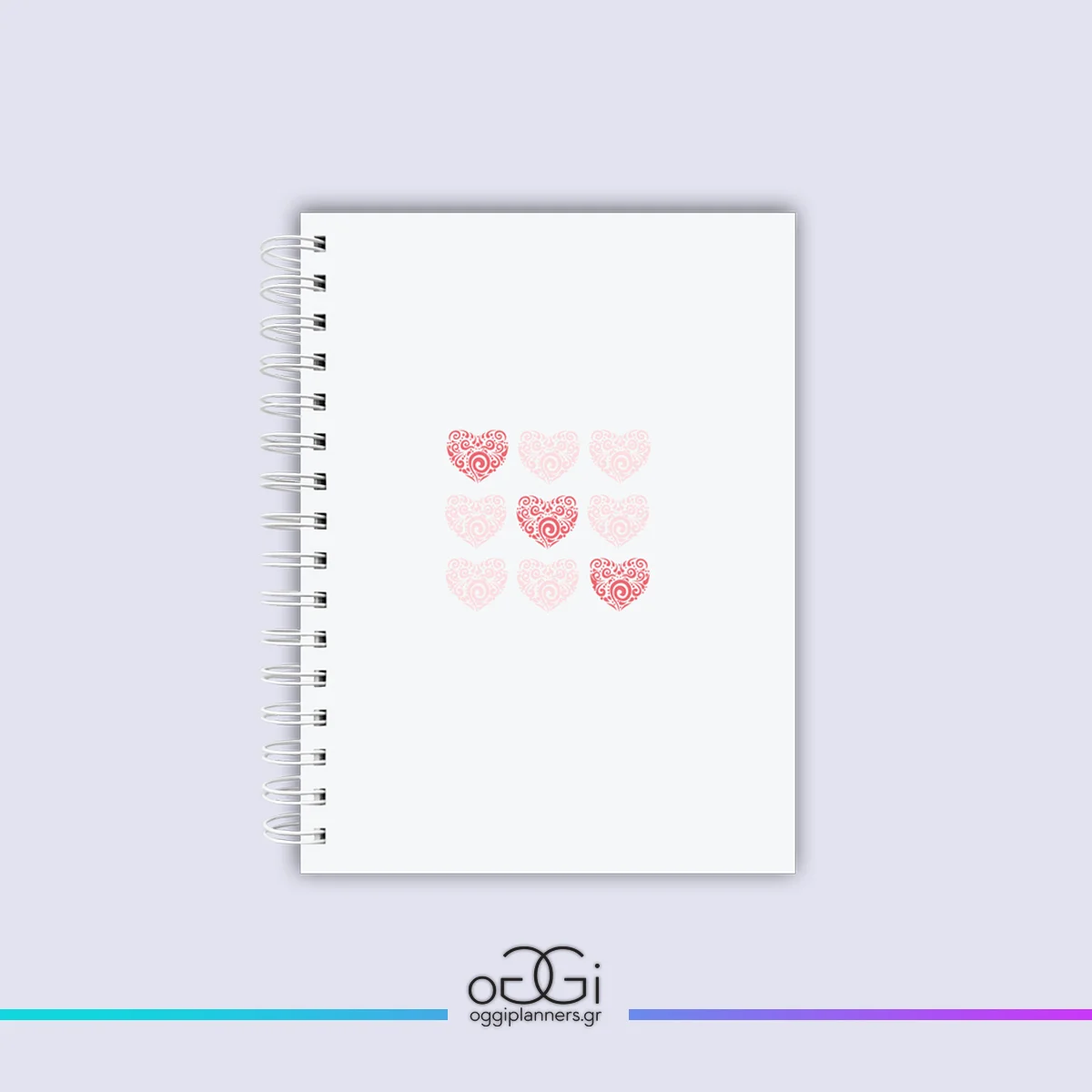 Εβδομαδιαίο Ημερολόγιο Pink Heart | Χειροποίητο Planner Εβδομαδιαίας Οργάνωσης